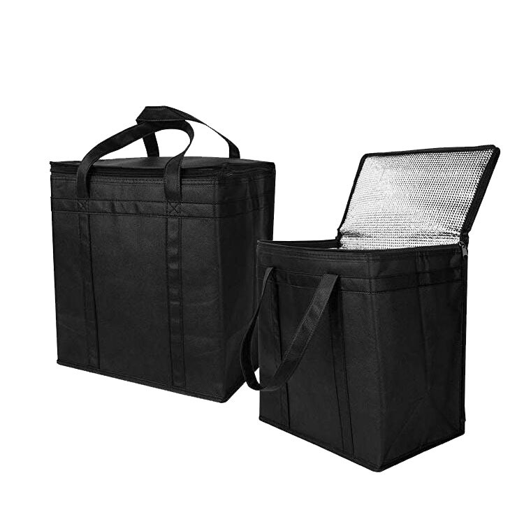 Spot Supply New Non-Woven Fabric Long Portable Aluminum Foil Insulation Bag Car Fresh Ice Pack Lunch Box Customized