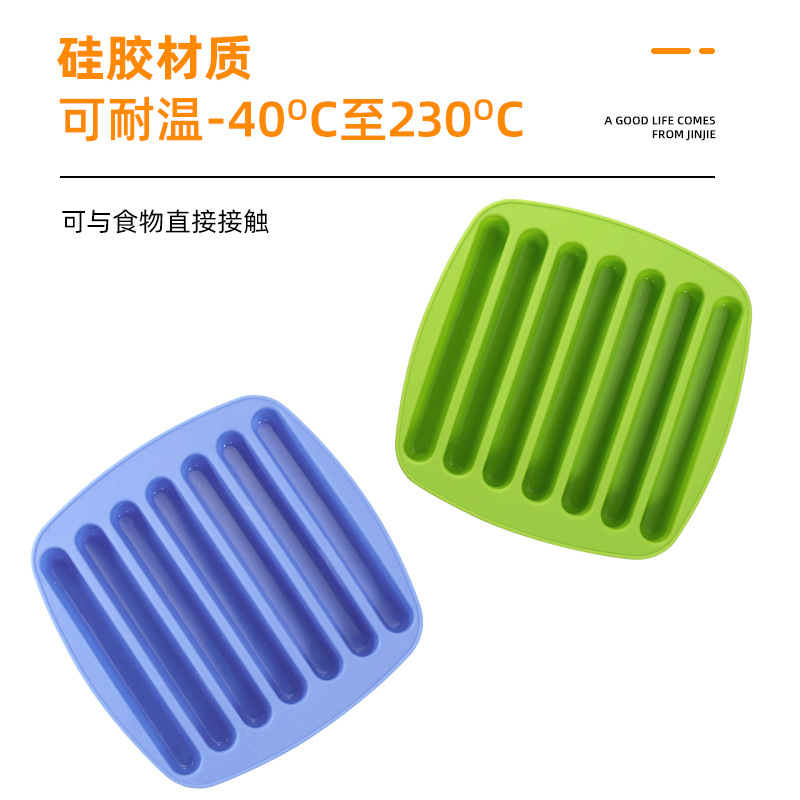 Homemade DIY Silicone Ice Tray Molded Silicone Sausage Ham Hot Dog Mold Finger Cookie Cutter Ice Making Baking Mold
