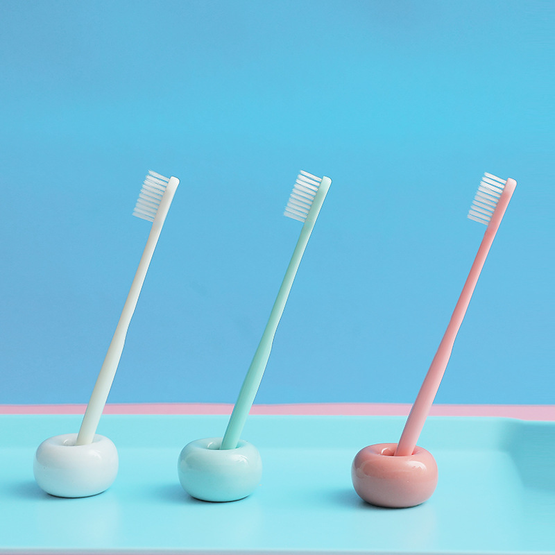 Tiktok Same Korean Macaron Ice Cream Bag 10 PCs Toothbrush Adult Soft Fur Sheath Travel Pack
