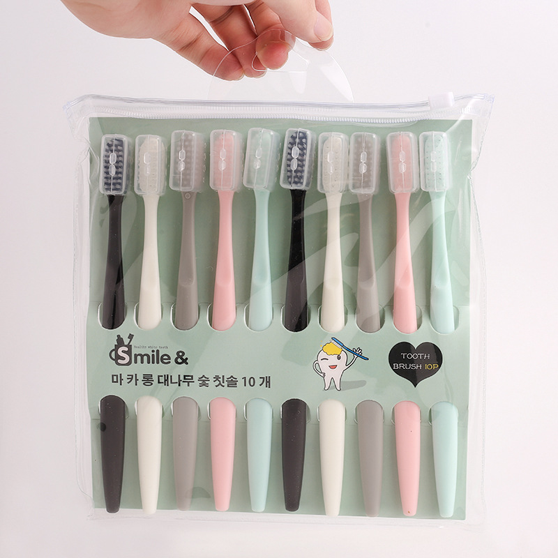 Tiktok Same Korean Macaron Ice Cream Bag 10 PCs Toothbrush Adult Soft Fur Sheath Travel Pack Tiktok Same Korean Macaron Ice Cream Bag 10 PCs Toothbrush Adult Soft Fur Sheath Travel Pack