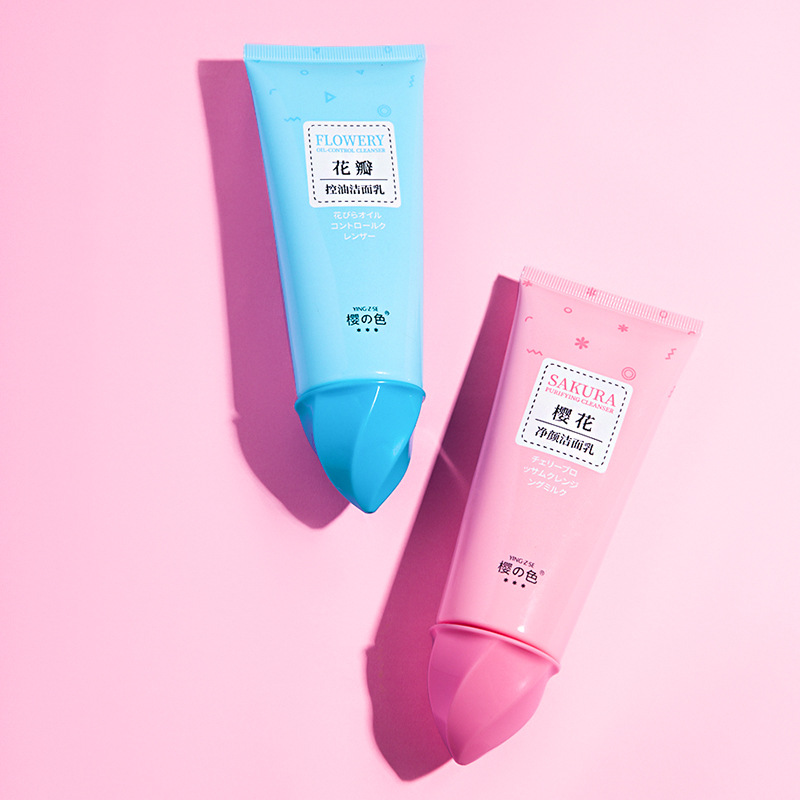 Cleanser Hydrating Moisturizing and Oil Controlling Petal Ice Cream Facial Cleanser Men&#039;s and Women&#039;s Skin Care OEM