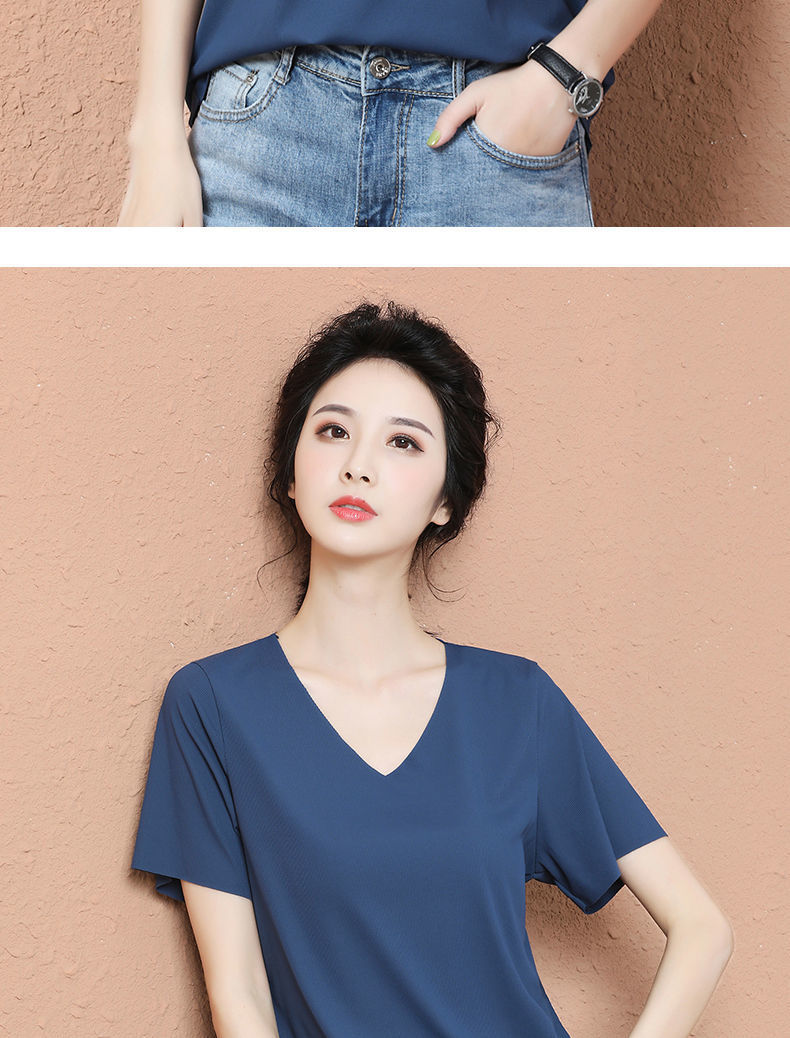 sleeved Ice Cream Tshirt for women with solid color base for SpringSummerAutumn thin vneck long sleeve trackless top sleeved Ice Cream Tshirt for women with solid color base for SpringSummerAutumn thin vneck long sleeve trackless top
