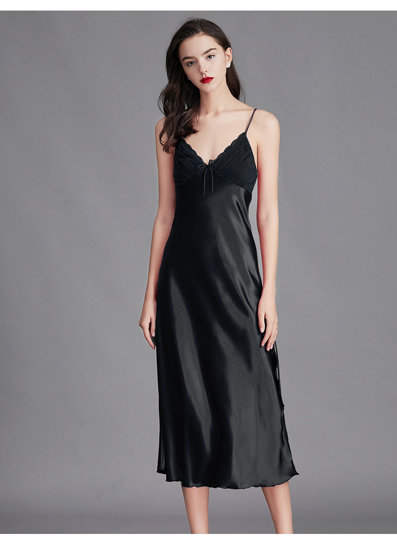 Yao Ting Cross-Border Large Size Suspender Pajamas Women's Summer Women's Ice Silk Silk Nightdress Sexy Long Home Wear Sq311 Yao Ting Cross-Border Large Size Suspender Pajamas Women's Summer Women's Ice Silk Silk Nightdress Sexy Long Home Wear Sq311