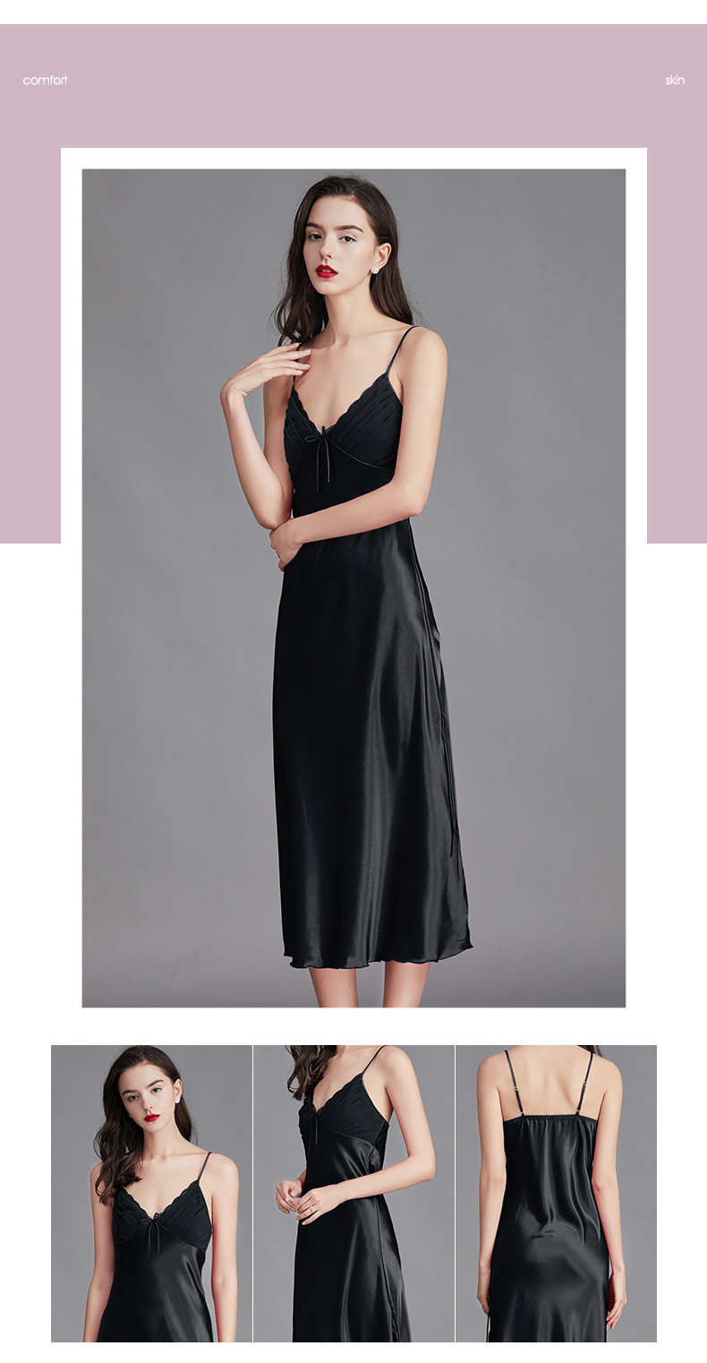 Yao Ting Cross-Border Large Size Suspender Pajamas Women's Summer Women's Ice Silk Silk Nightdress Sexy Long Home Wear Sq311 Yao Ting Cross-Border Large Size Suspender Pajamas Women's Summer Women's Ice Silk Silk Nightdress Sexy Long Home Wear Sq311