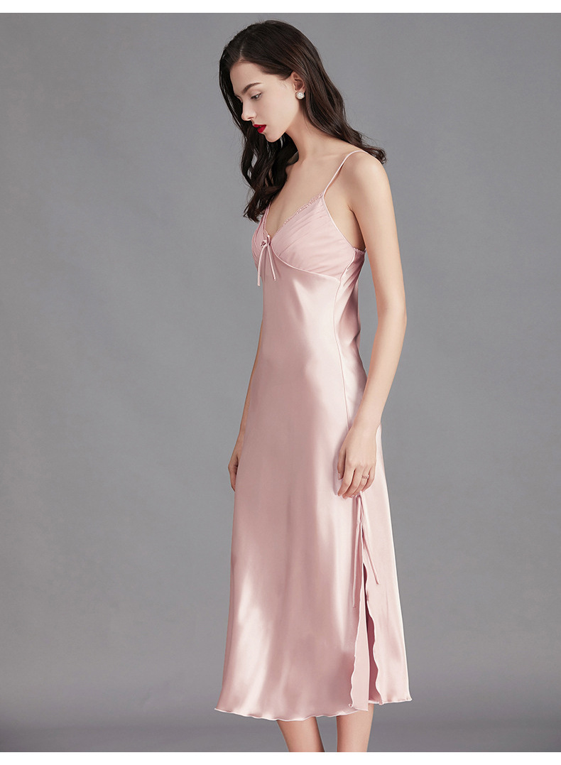 Yao Ting Cross-Border Large Size Suspender Pajamas Women's Summer Women's Ice Silk Silk Nightdress Sexy Long Home Wear Sq311 Yao Ting Cross-Border Large Size Suspender Pajamas Women's Summer Women's Ice Silk Silk Nightdress Sexy Long Home Wear Sq311