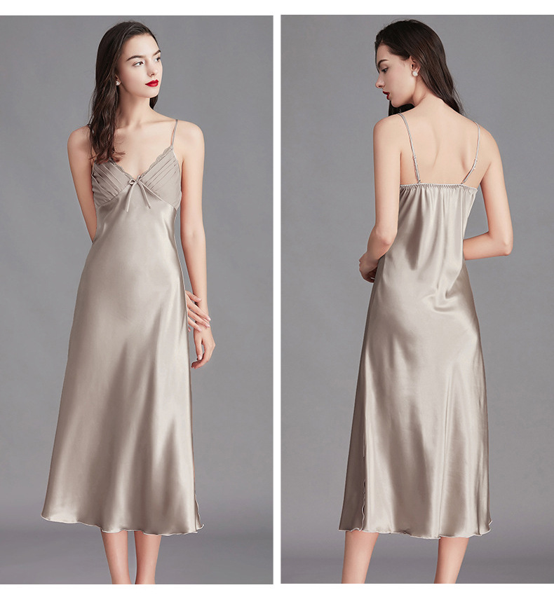 Yao Ting Cross-Border Large Size Suspender Pajamas Women's Summer Women's Ice Silk Silk Nightdress Sexy Long Home Wear Sq311 Yao Ting Cross-Border Large Size Suspender Pajamas Women's Summer Women's Ice Silk Silk Nightdress Sexy Long Home Wear Sq311