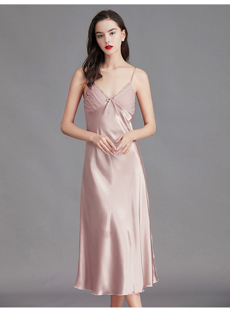 Yao Ting Cross-Border Large Size Suspender Pajamas Women's Summer Women's Ice Silk Silk Nightdress Sexy Long Home Wear Sq311 Yao Ting Cross-Border Large Size Suspender Pajamas Women's Summer Women's Ice Silk Silk Nightdress Sexy Long Home Wear Sq311
