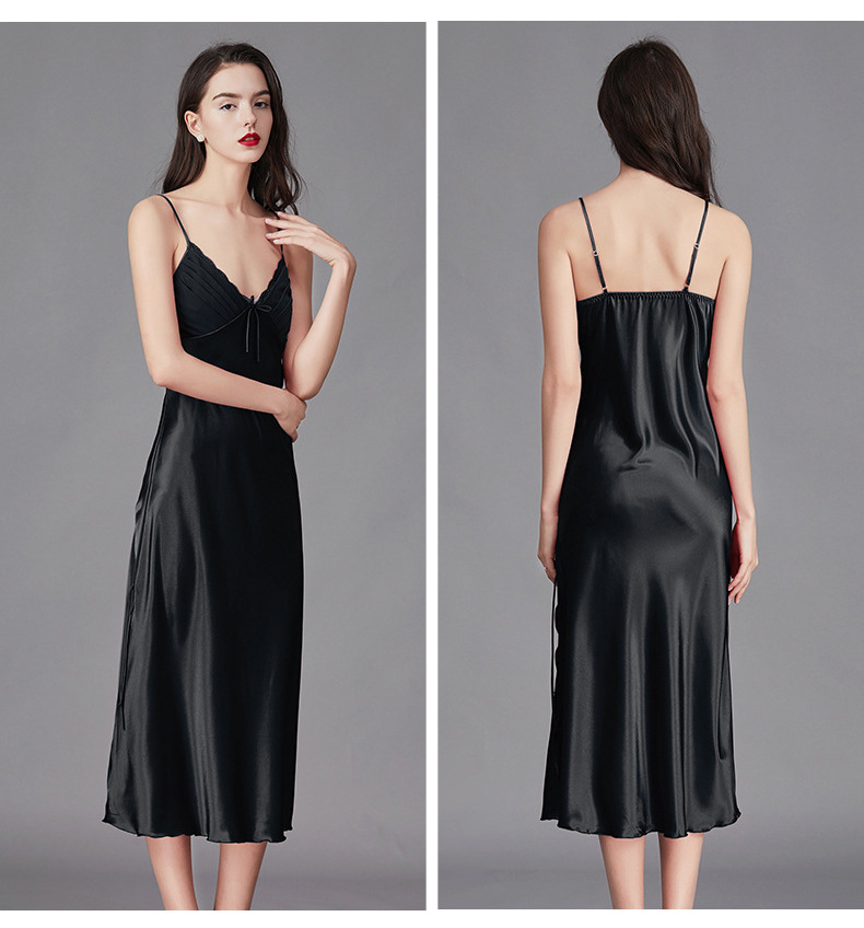 Yao Ting Cross-Border Large Size Suspender Pajamas Women's Summer Women's Ice Silk Silk Nightdress Sexy Long Home Wear Sq311 Yao Ting Cross-Border Large Size Suspender Pajamas Women's Summer Women's Ice Silk Silk Nightdress Sexy Long Home Wear Sq311