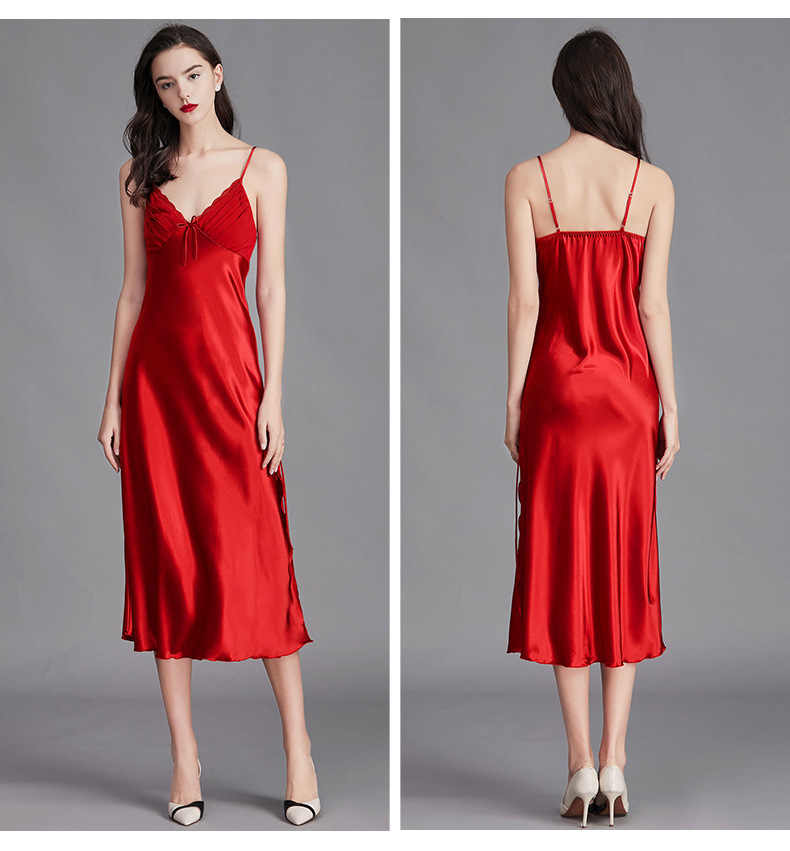 Yao Ting Cross-Border Large Size Suspender Pajamas Women's Summer Women's Ice Silk Silk Nightdress Sexy Long Home Wear Sq311 Yao Ting Cross-Border Large Size Suspender Pajamas Women's Summer Women's Ice Silk Silk Nightdress Sexy Long Home Wear Sq311
