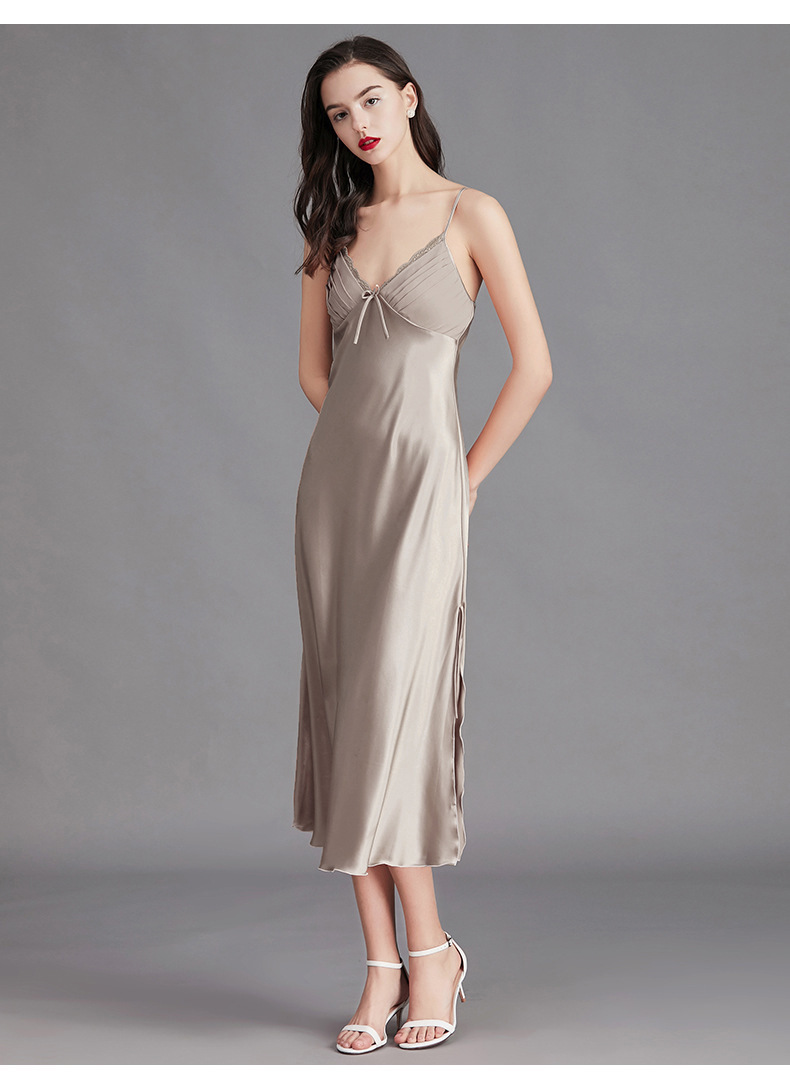 Yao Ting Cross-Border Large Size Suspender Pajamas Women's Summer Women's Ice Silk Silk Nightdress Sexy Long Home Wear Sq311 Yao Ting Cross-Border Large Size Suspender Pajamas Women's Summer Women's Ice Silk Silk Nightdress Sexy Long Home Wear Sq311