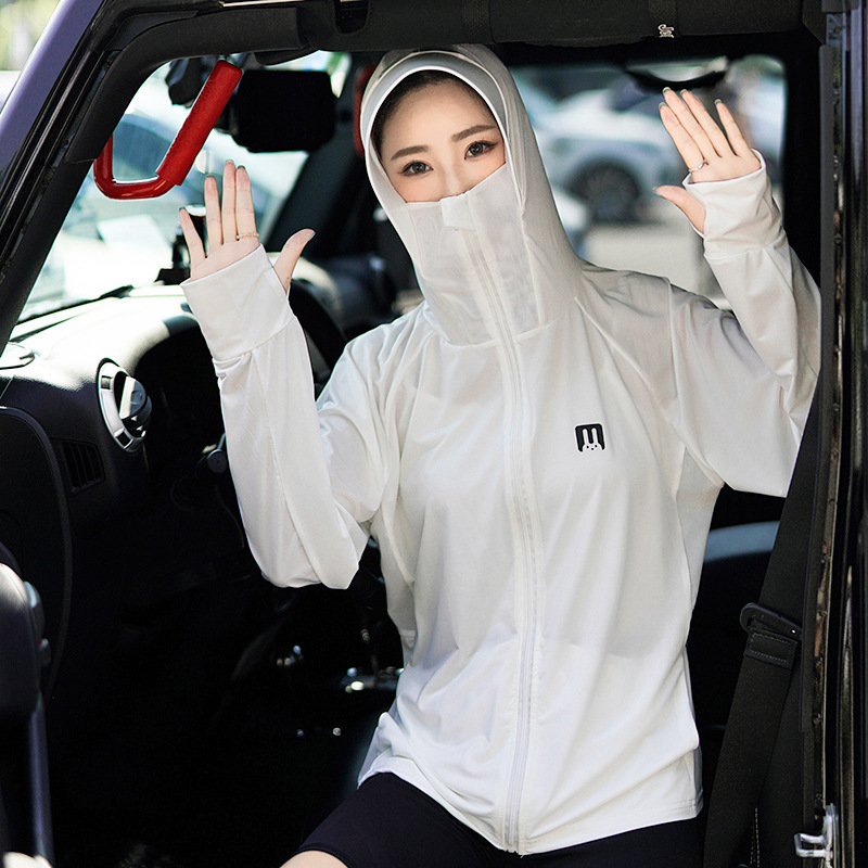 Ice Silk Sun Protection Clothing Female 2020 Summer Cycling Rabbit Japan Aibitoo Sun Protection Clothing Hooded Sun 
