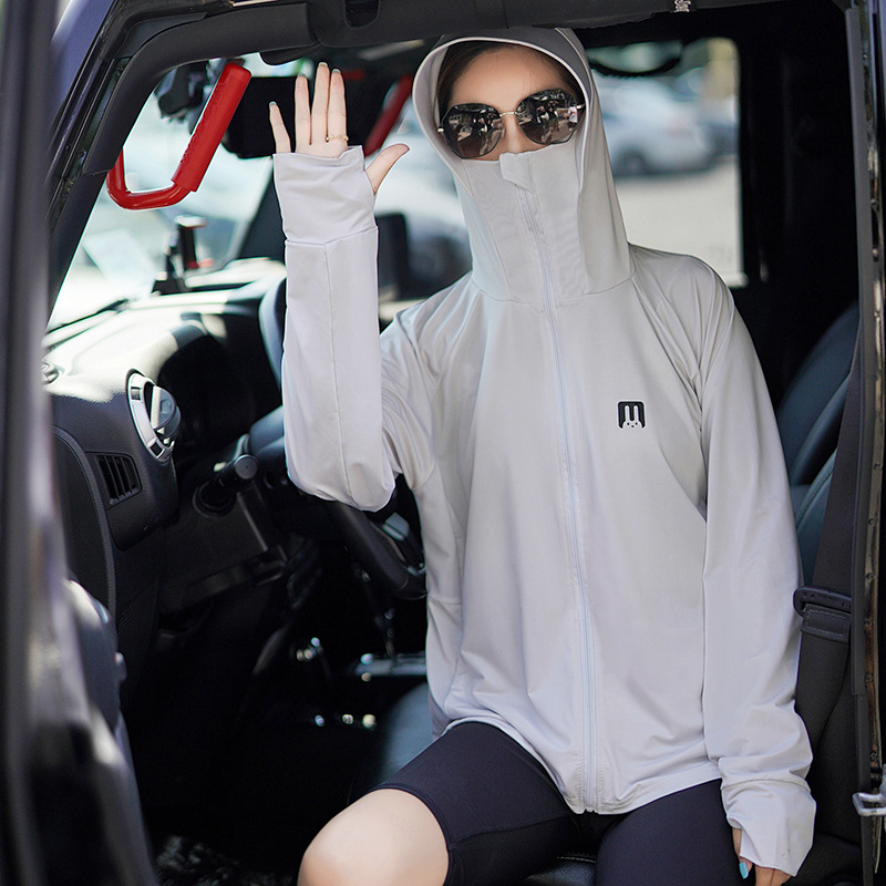 Ice Silk Sun Protection Clothing Female 2020 Summer Cycling Rabbit Japan Aibitoo Sun Protection Clothing Hooded Sun 