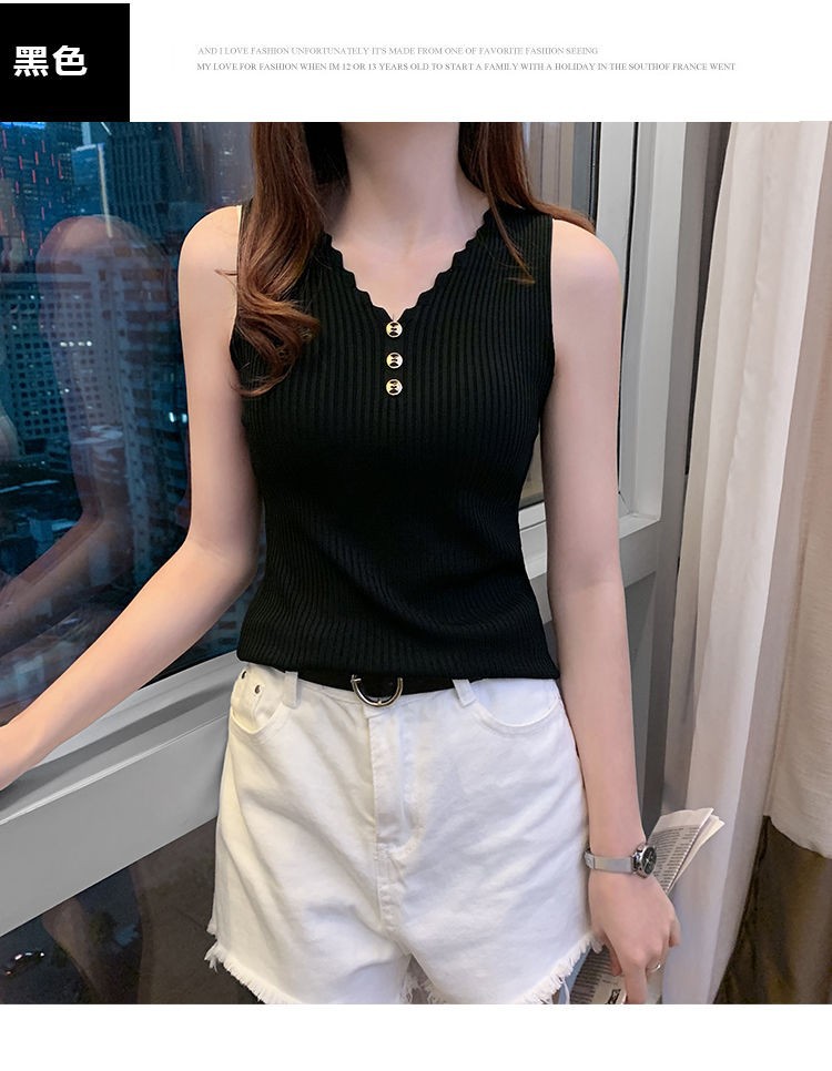 Plus size Button down tank top for summer girls with ice knit tops for everything Sexy V-neck T-shirt tops for girls Plus size Button down tank top for summer girls with ice knit tops for everything Sexy V-neck T-shirt tops for girls