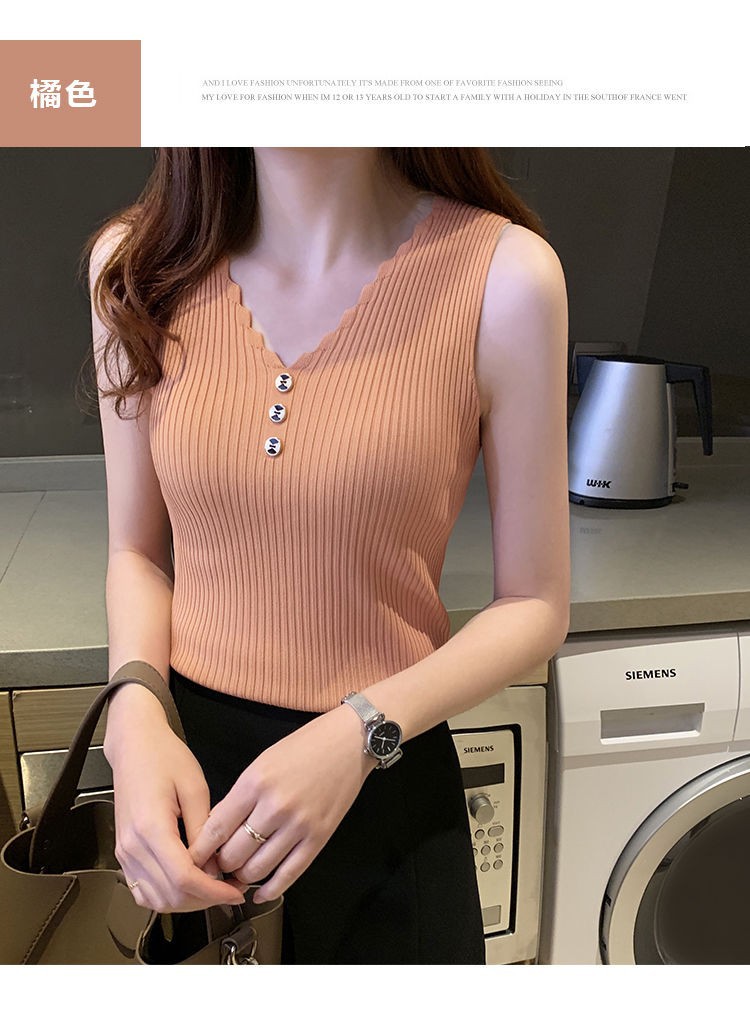 Plus size Button down tank top for summer girls with ice knit tops for everything Sexy V-neck T-shirt tops for girls Plus size Button down tank top for summer girls with ice knit tops for everything Sexy V-neck T-shirt tops for girls