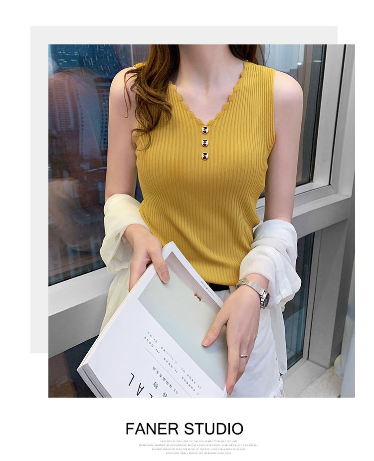 Plus size Button down tank top for summer girls with ice knit tops for everything Sexy V-neck T-shirt tops for girls Plus size Button down tank top for summer girls with ice knit tops for everything Sexy V-neck T-shirt tops for girls