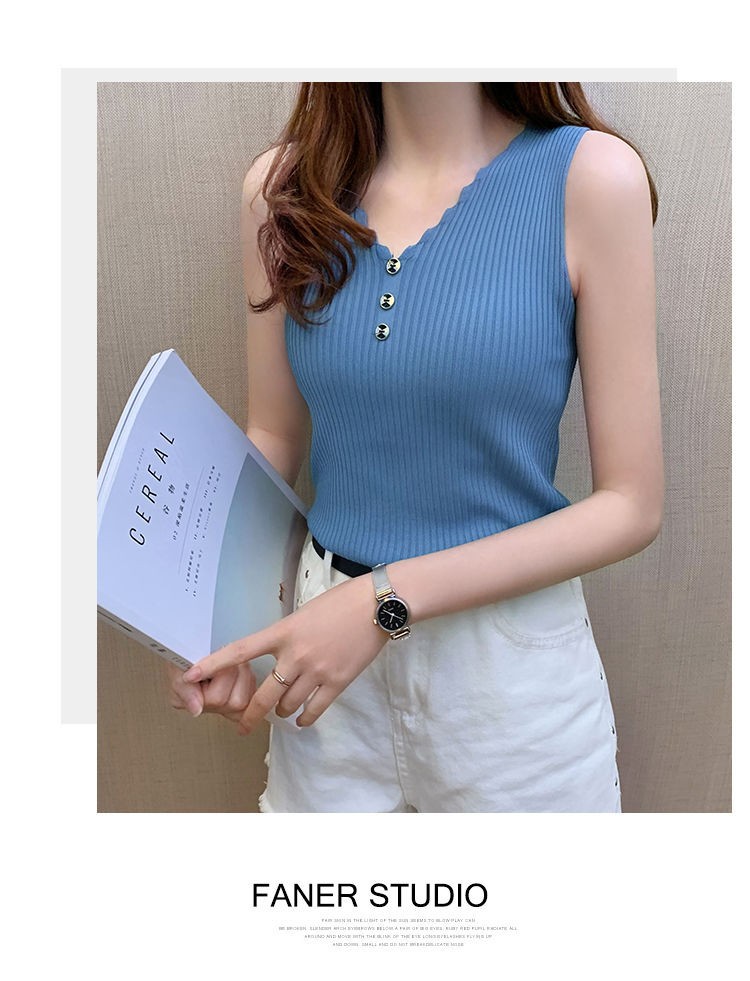 Plus size Button down tank top for summer girls with ice knit tops for everything Sexy V-neck T-shirt tops for girls Plus size Button down tank top for summer girls with ice knit tops for everything Sexy V-neck T-shirt tops for girls