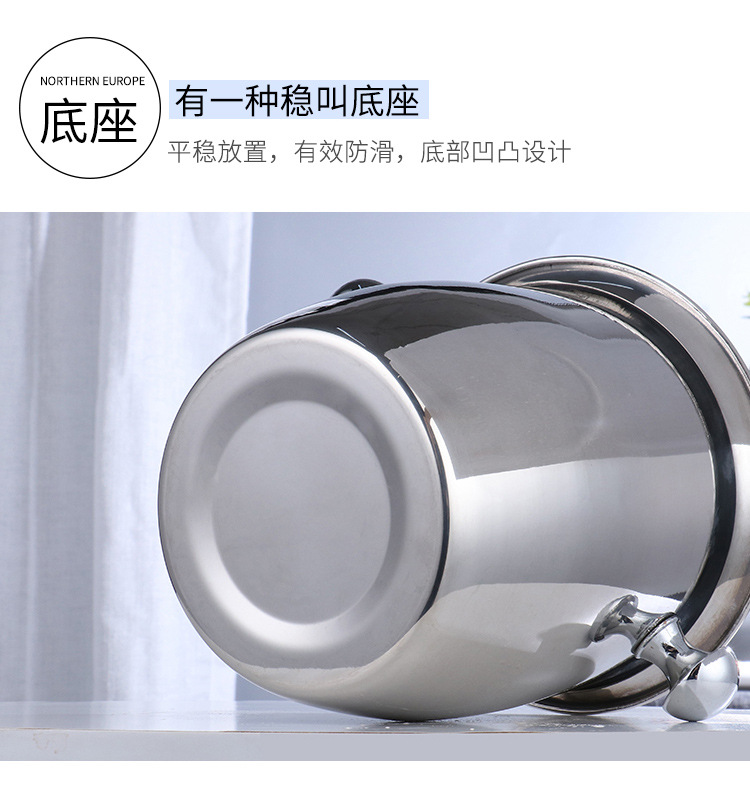 Stainless Steel Horn Champagne Bucket Hammer Pattern Champagne Barrel-Type Red Wine Barrel Hotel Bar KTV Ice Bucket Stainless Steel Horn Champagne Bucket Hammer Pattern Champagne Barrel-Type Red Wine Barrel Hotel Bar KTV Ice Bucket