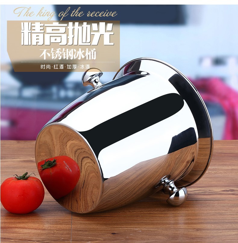 Stainless Steel Horn Champagne Bucket Hammer Pattern Champagne Barrel-Type Red Wine Barrel Hotel Bar KTV Ice Bucket Stainless Steel Horn Champagne Bucket Hammer Pattern Champagne Barrel-Type Red Wine Barrel Hotel Bar KTV Ice Bucket