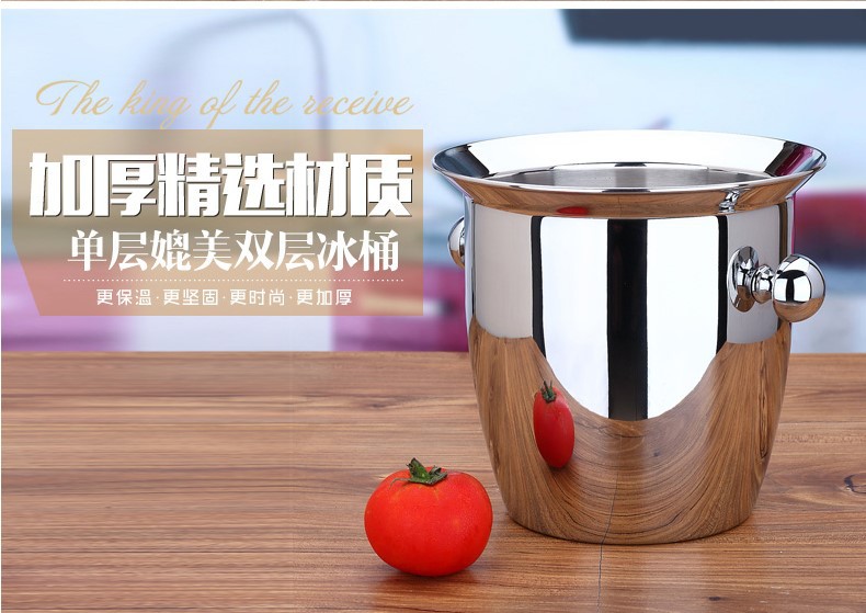 Stainless Steel Horn Champagne Bucket Hammer Pattern Champagne Barrel-Type Red Wine Barrel Hotel Bar KTV Ice Bucket Stainless Steel Horn Champagne Bucket Hammer Pattern Champagne Barrel-Type Red Wine Barrel Hotel Bar KTV Ice Bucket
