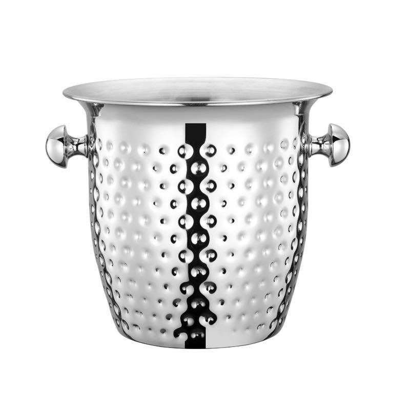 Stainless Steel Horn Champagne Bucket Hammer Pattern Champagne Barrel-Type Red Wine Barrel Hotel Bar KTV Ice Bucket Stainless Steel Horn Champagne Bucket Hammer Pattern Champagne Barrel-Type Red Wine Barrel Hotel Bar KTV Ice Bucket