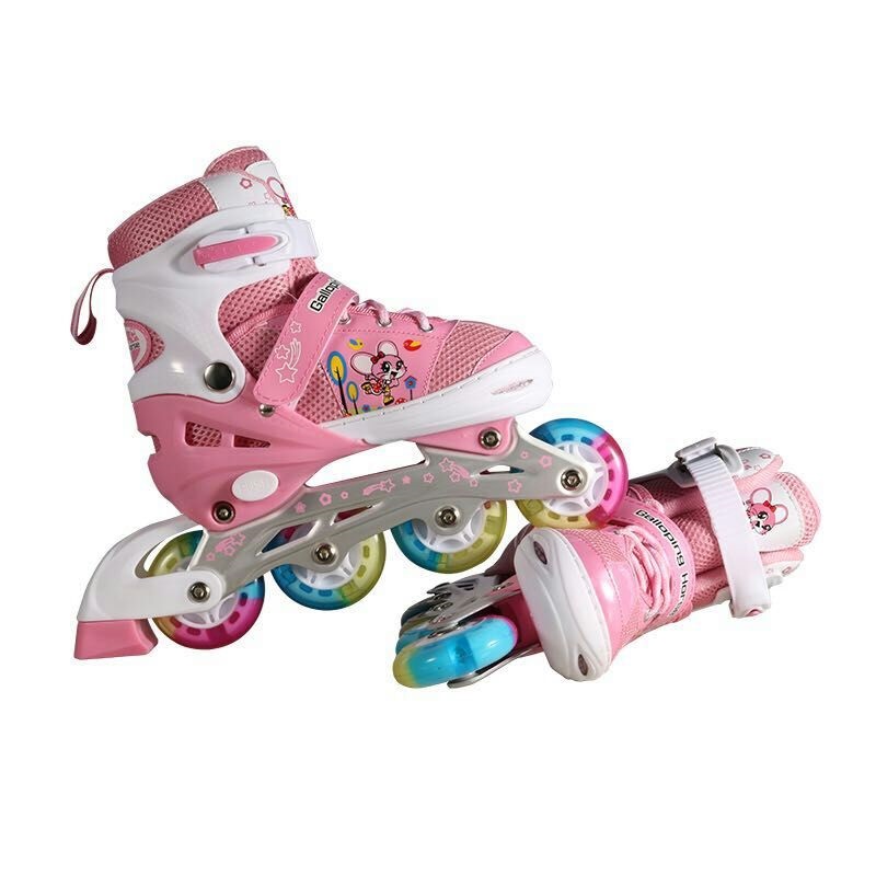 PU full flash roller skates with adjustable in-line roller skates for students and children PU full flash roller skates with adjustable in-line roller skates for students and children