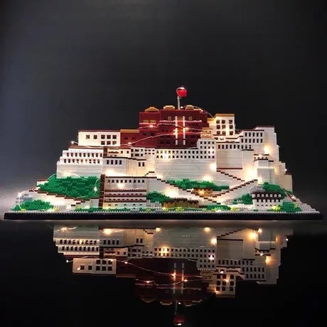 Small Diamond Granule block Taj Mahal Yellow Crane Tower Vasili Castle Lighting Gift Box Version ACRYLIC 8001 Small Diamond Granule block Taj Mahal Yellow Crane Tower Vasili Castle Lighting Gift Box Version ACRYLIC 8001
