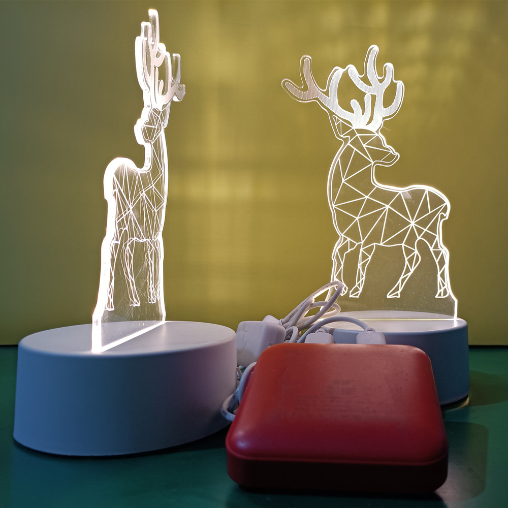 Cross-Border Creative 3D Small Night Lamp Children's Bedroom Plug-in LED Lighting Acrylic Gift MoonTable Lamp Cross-Border Creative 3D Small Night Lamp Children's Bedroom Plug-in LED Lighting Acrylic Gift MoonTable Lamp