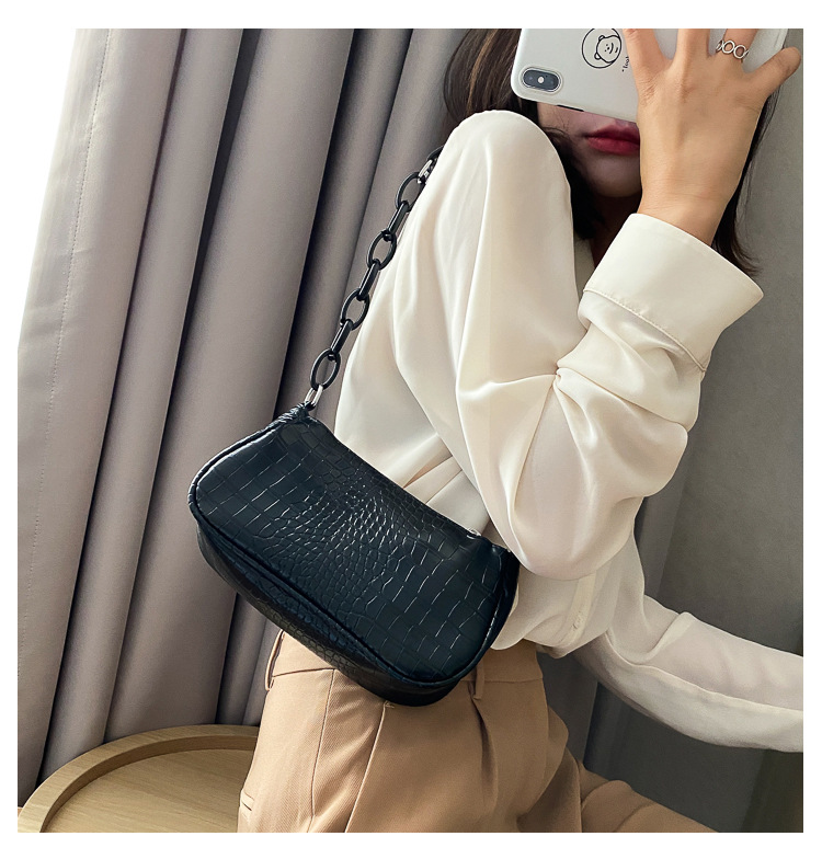 Milk Tea Color Acrylic Underarm Bag Baguette Bag Women's Bag New Fashion Retro Handbag Shoulder Bag