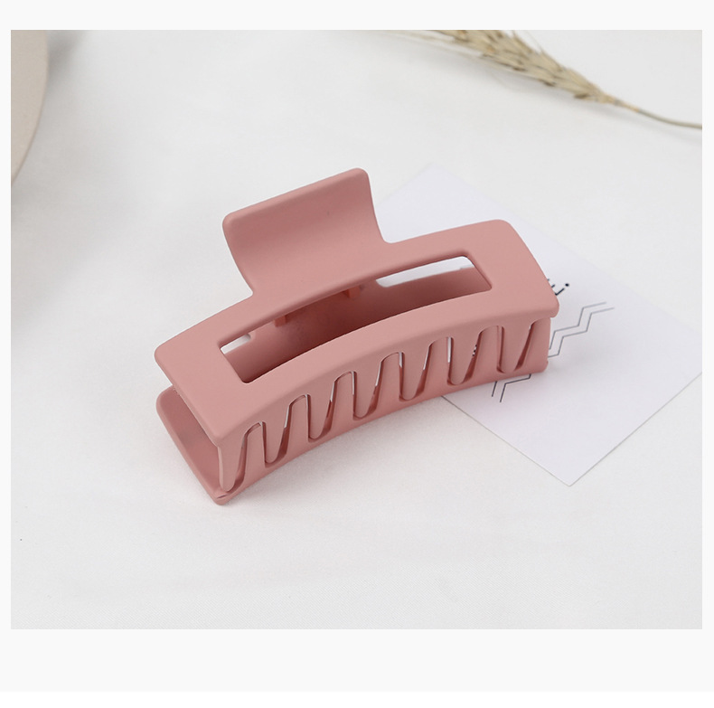 New Frosted Acrylic Square Large Size Shark Grip Simple Updo Hair Accessories Women's Japanese and Korean Bath Hair Claws Hairpin