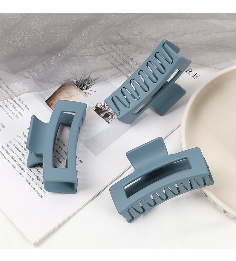 New Frosted Acrylic Square Large Size Shark Grip Simple Updo Hair Accessories Women's Japanese and Korean Bath Hair Claws Hairpin