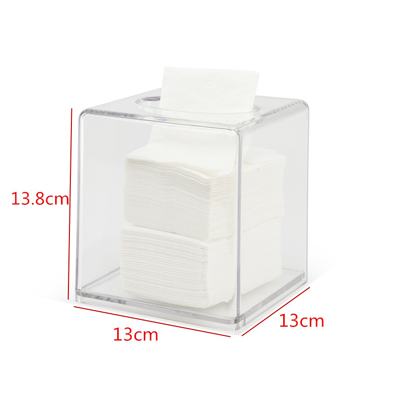 European-Style Hotel Supplies KTV Creative Rectangle Transparent Acrylic Tissue Box Car Paper Box