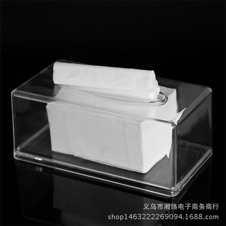 European-Style Hotel Supplies KTV Creative Rectangle Transparent Acrylic Tissue Box Car Paper Box