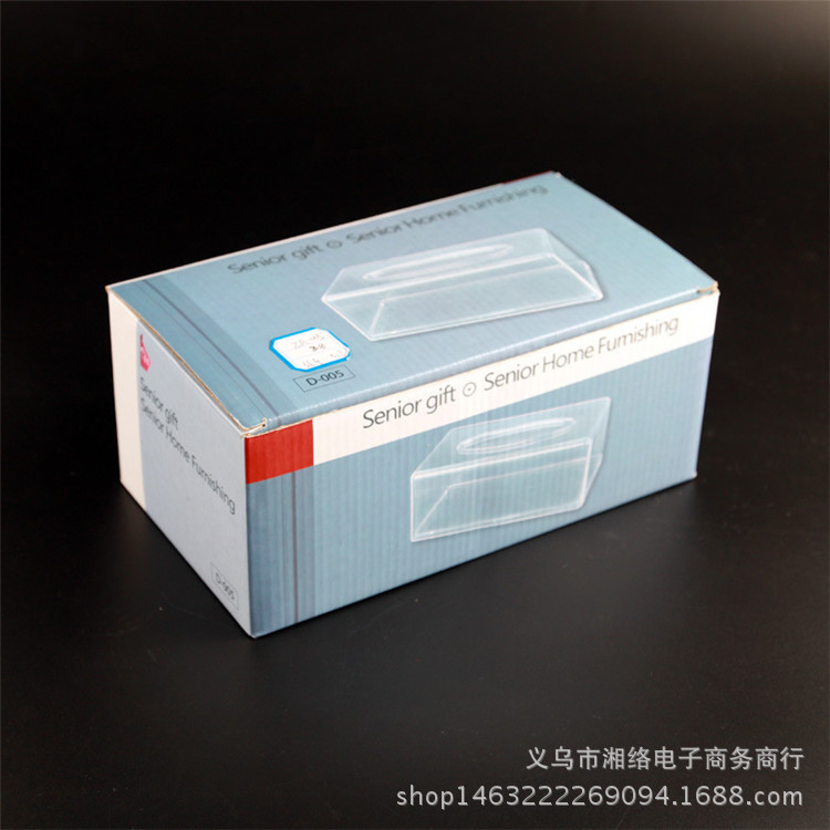 European-Style Hotel Supplies KTV Creative Rectangle Transparent Acrylic Tissue Box Car Paper Box