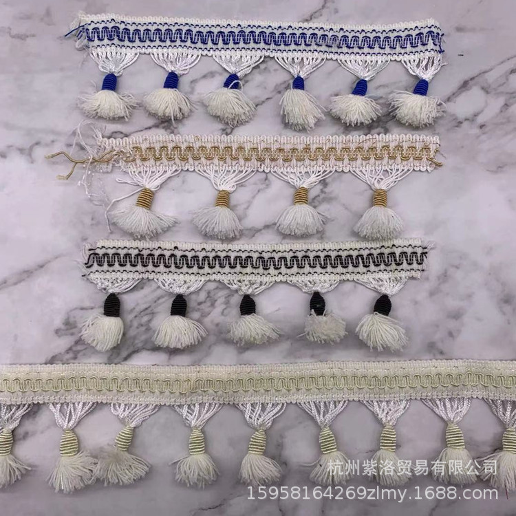 New Curtain Acrylic Cashmere Hanging Ball Clothing Accessories Tassel Fringe Lace Pillow Accessories Factory Wholesale New Curtain Acrylic Cashmere Hanging Ball Clothing Accessories Tassel Fringe Lace Pillow Accessories Factory Wholesale