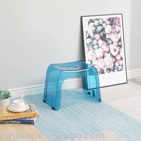 Plastic stool transparent chair transparent chair PC acrylic stool creative home  stool for shoes stool household stool
