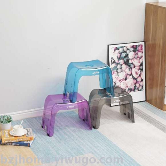 Plastic stool transparent chair transparent chair PC acrylic stool creative home  stool for shoes stool household stool