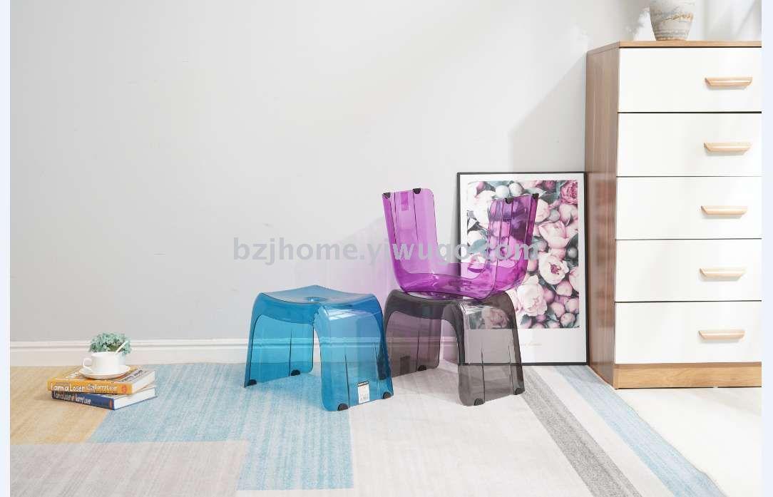 Plastic stool transparent chair transparent chair PC acrylic stool creative home  stool for shoes stool household stool