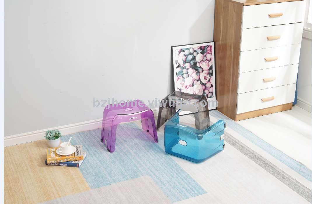 Plastic stool transparent chair transparent chair PC acrylic stool creative home  stool for shoes stool household stool
