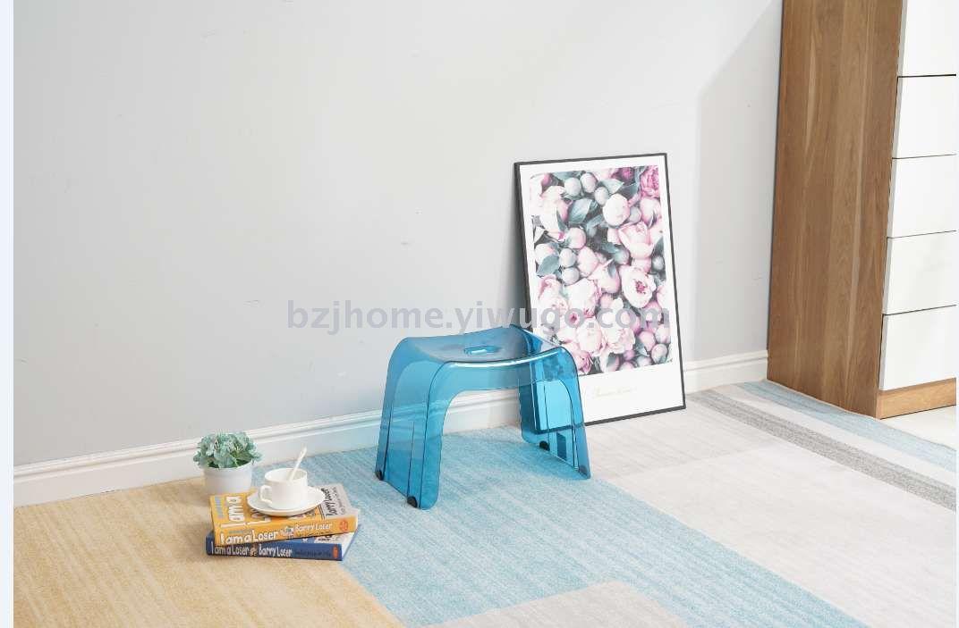 Plastic stool transparent chair transparent chair PC acrylic stool creative home  stool for shoes stool household stool