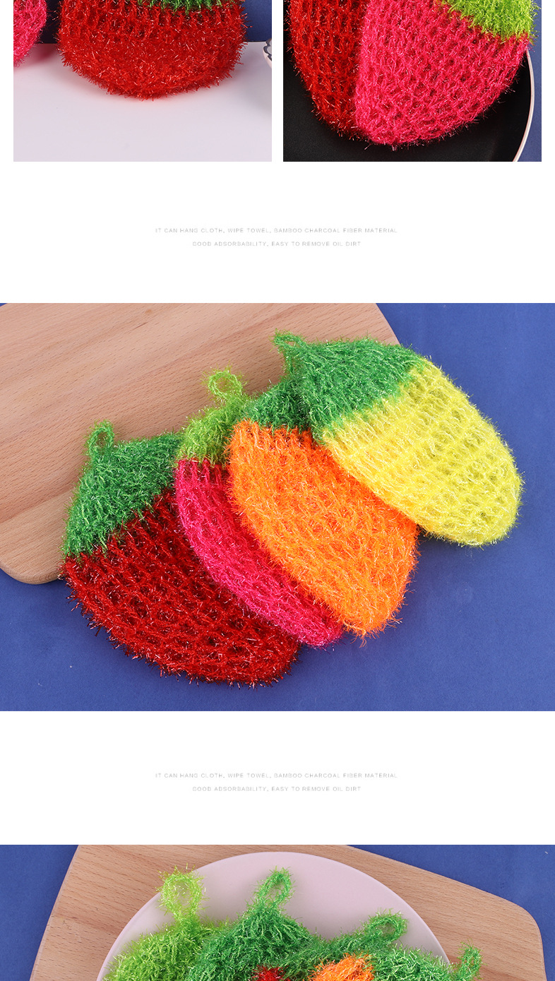 Acrylic Strawberry Dish Towel Kitchen Cleaning Dishwash Block Currently Available Wholesale Oil Removal Scouring Pad Factory Direct Sales Acrylic Strawberry Dish Towel Kitchen Cleaning Dishwash Block Currently Available Wholesale Oil Removal Scouring Pad Factory Direct Sales