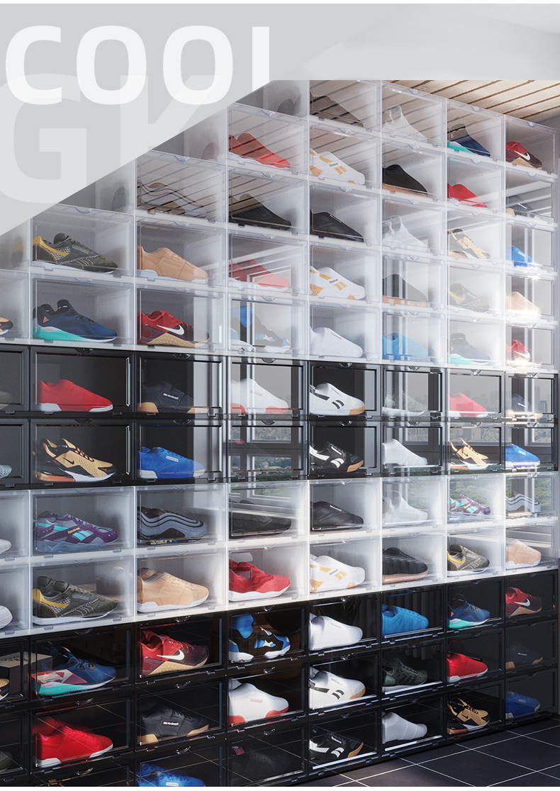 Transparent Plastic Shoe Box Shoes Storage Dustproof Shoes Storage Box Shoe Box Flip Acrylic Sneakers Storage Box