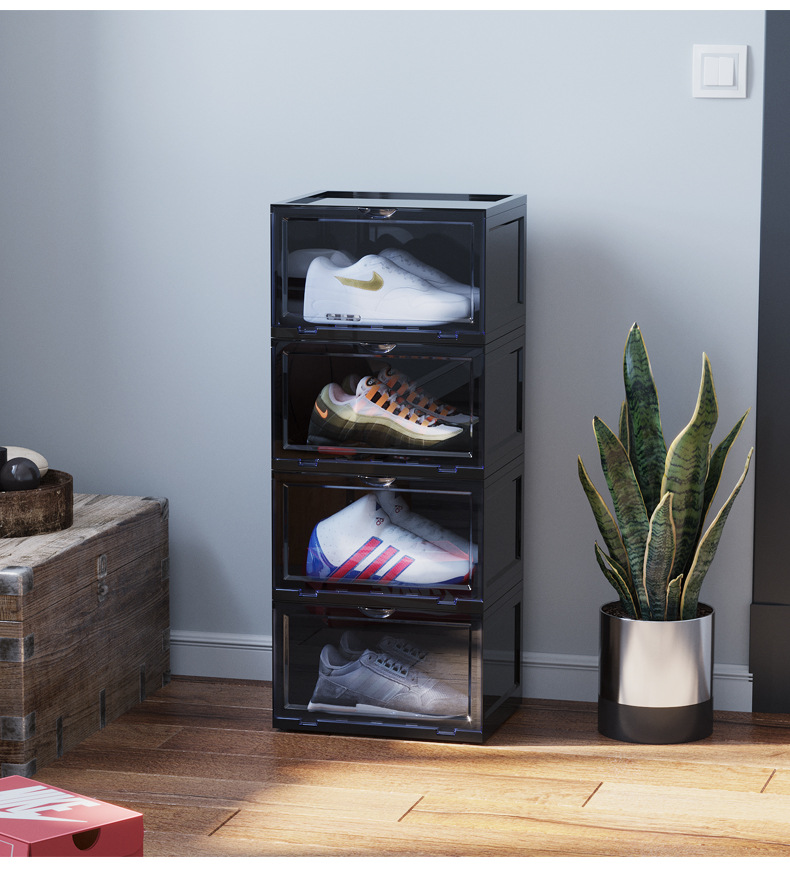 Transparent Plastic Shoe Box Shoes Storage Dustproof Shoes Storage Box Shoe Box Flip Acrylic Sneakers Storage Box