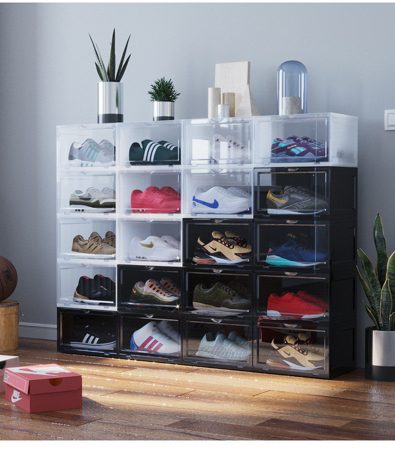 Transparent Plastic Shoe Box Shoes Storage Dustproof Shoes Storage Box Shoe Box Flip Acrylic Sneakers Storage Box