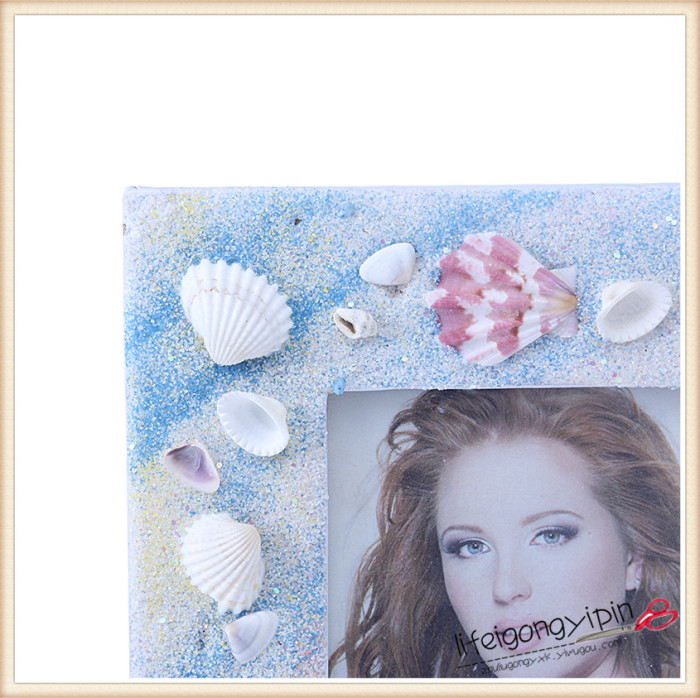 6 Inch series marine conch shell exquisite resin photo frame