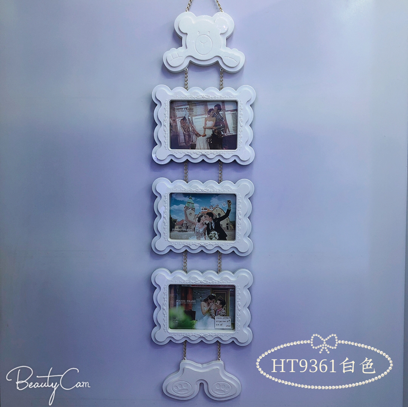 Haotao Photo Frame Ht9361 Pattern Big Wave Three-Piece Photo Frame 7-Inch (White) Haotao Photo Frame Ht9361 Pattern Big Wave Three-Piece Photo Frame 7-Inch (White)