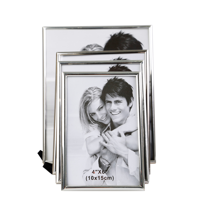 Circular Arc Iron Silver Electroplated Creative Decoration Photo Home Decorative Gift Living Room Bedroom Crafts Metal Photo Frame
