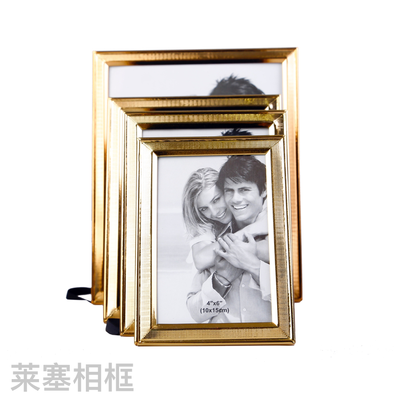 Frosted Gold Iron Electroplating Creative Decoration Photo Home Decorative Gift Living Room Bedroom Crafts Metal Photo Frame