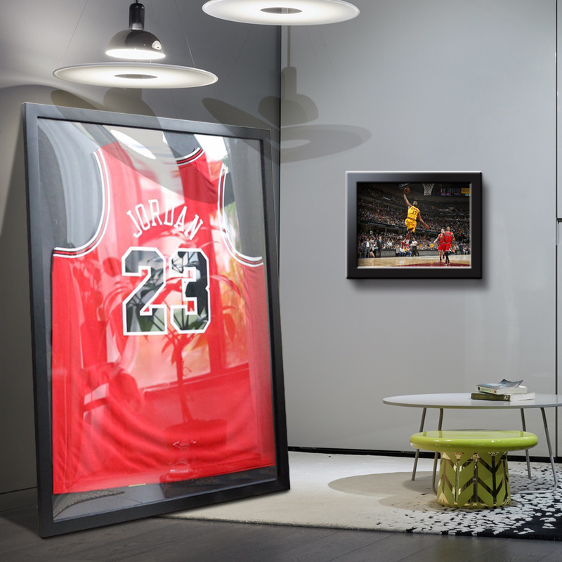 Customized Jersey Photo Frame Mounting Wall-Mounted Football Basketball Tennis Commemorative Collection Display Clothing Frame Jersey Frame Customized