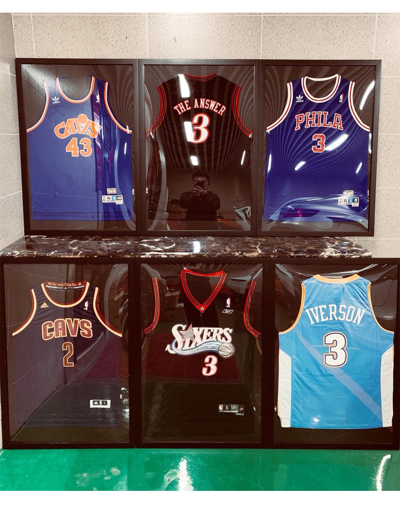 Customized Jersey Photo Frame Mounting Wall-Mounted Football Basketball Tennis Commemorative Collection Display Clothing Frame Jersey Frame Customized