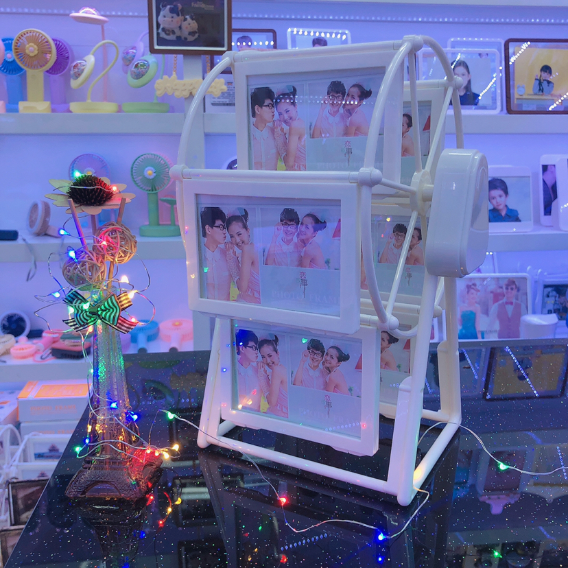 Haotao Photo Frame Ht8888 Flat White Ferris Wheel 5-Inch 6-Frame (Music)